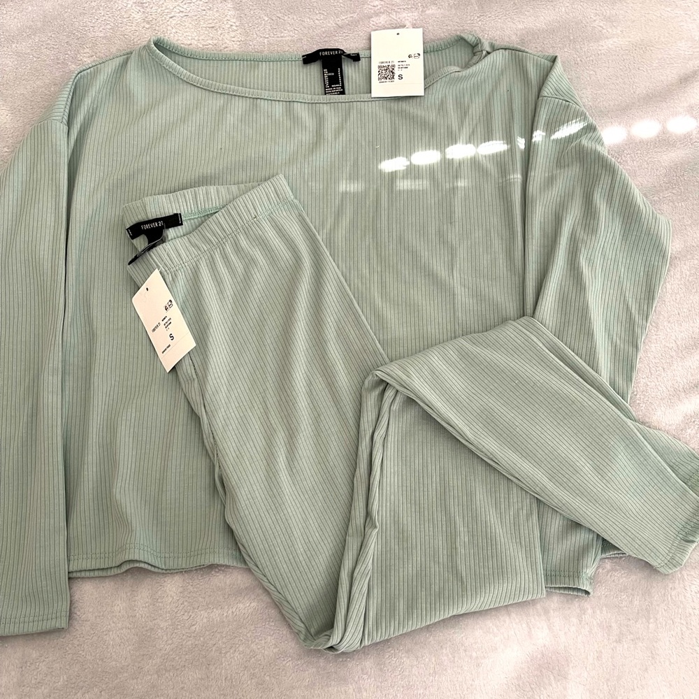 Forever 21 long sleeve shirt and pants set